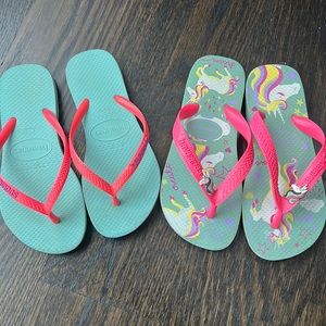 Havaianas Bundle of 2 Kids flip flops